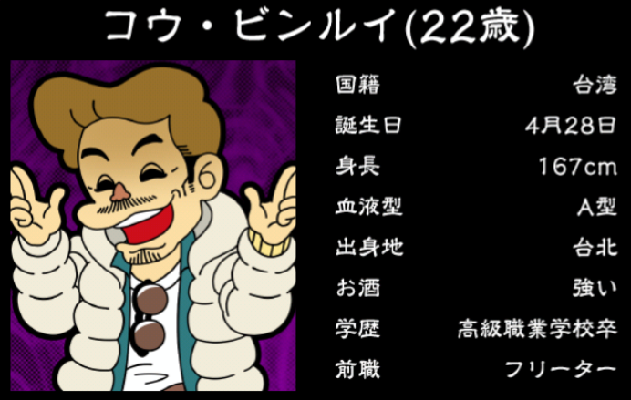 僕のぼったくりバー3攻略 客引き/コウ・ビンルイの詳細情報まとめ