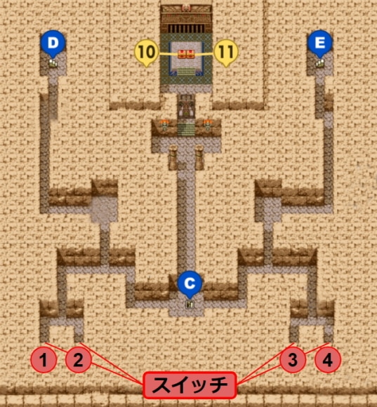 ピラミッドのマップ