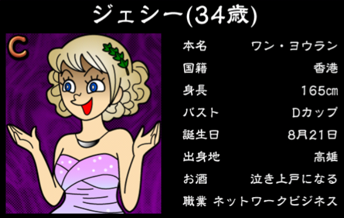 僕のぼったくりバー3攻略 Cランク女の子 ジェシーの詳細情報まとめ