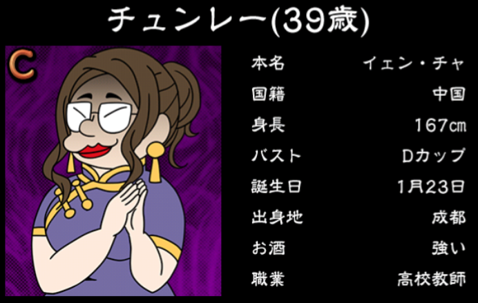 僕のぼったくりバー3攻略 Cランク女の子 チュンレーの詳細情報まとめ