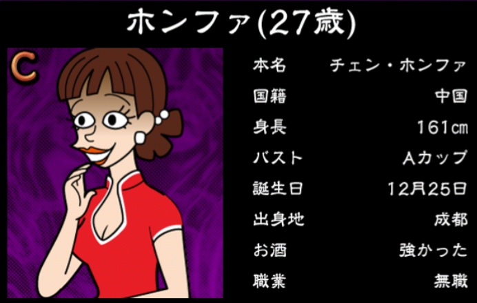 僕のぼったくりバー3攻略 Cランク女の子 ホンファの詳細情報まとめ